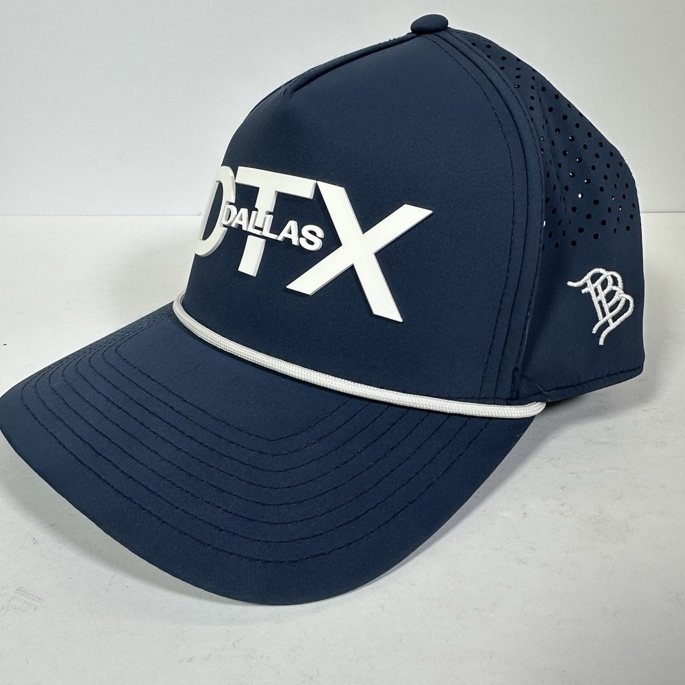 Branded Bills City Block Dallas (DTX) Curved 5 Panel Rope Hat SnapBack Golf